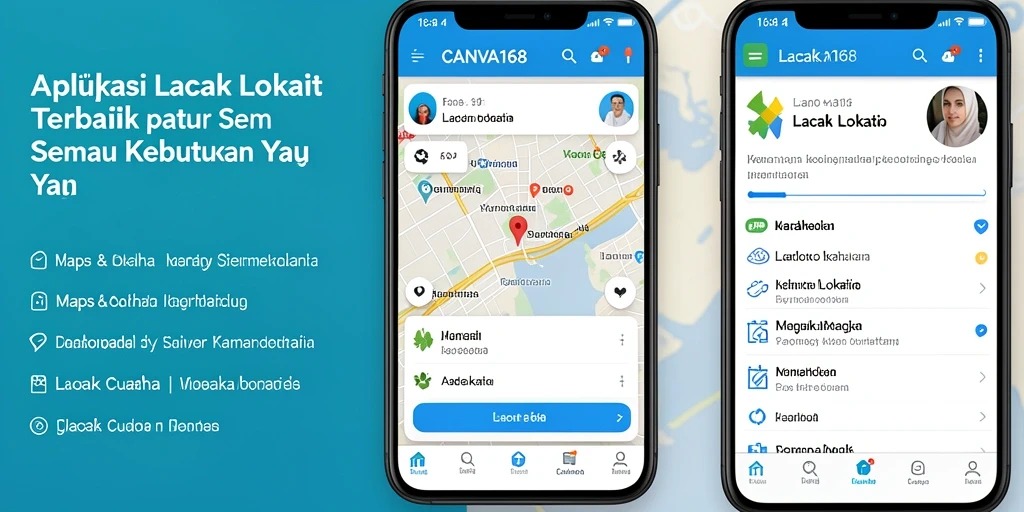 Antarmuka pengguna CANVA168 yang intuitif untuk pelacakan lokasi.
