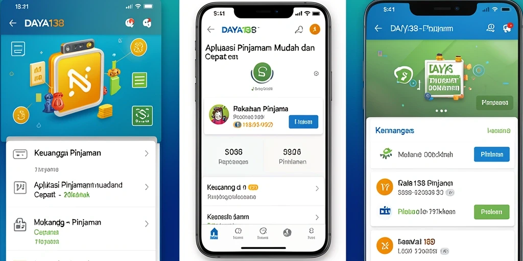 Tampilan antarmuka aplikasi DAYA138 yang mudah digunakan.