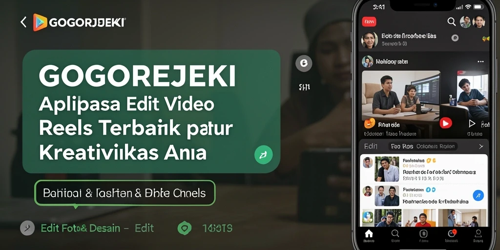 Antarmuka GOGOREJEKI untuk editing video reels yang menarik.