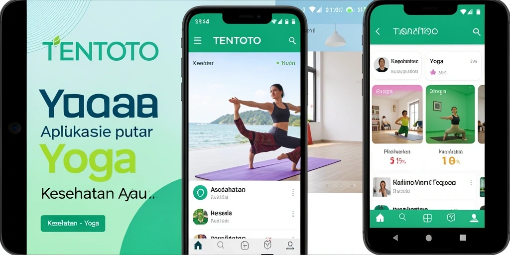 Tampilan antarmuka TENTOTO yang intuitif saat berlatih Yoga.