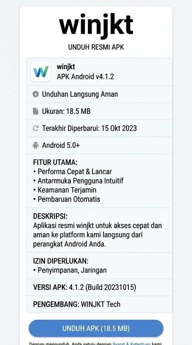 Tampilan halaman APK winjkt