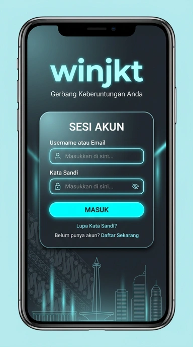Tampilan halaman login winjkt